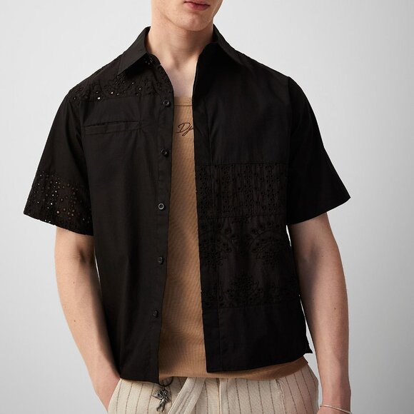 BNWT SS24 JUNGLES JUNGLES BRODERIE ANGLAISE SHIRT L - Picture 1 of 11